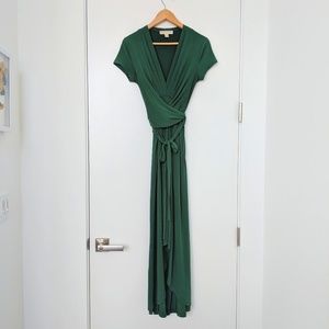 Michael Kors Green, Asymmetrical Maxi Dress